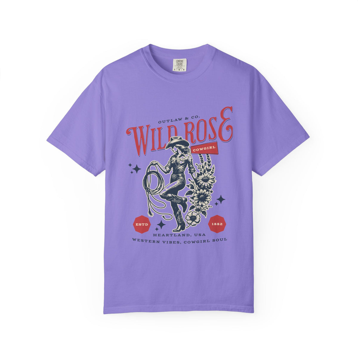 Wild Rose Western T-Shirt — Outlaw Cowgirl Graphic Tee