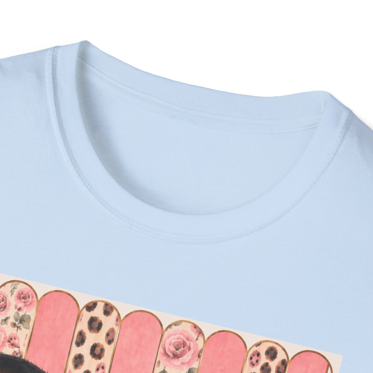 Retro Stylish Sheep T-Shirt — Pink Sunglasses & Polka-Dot Scarf Graphic