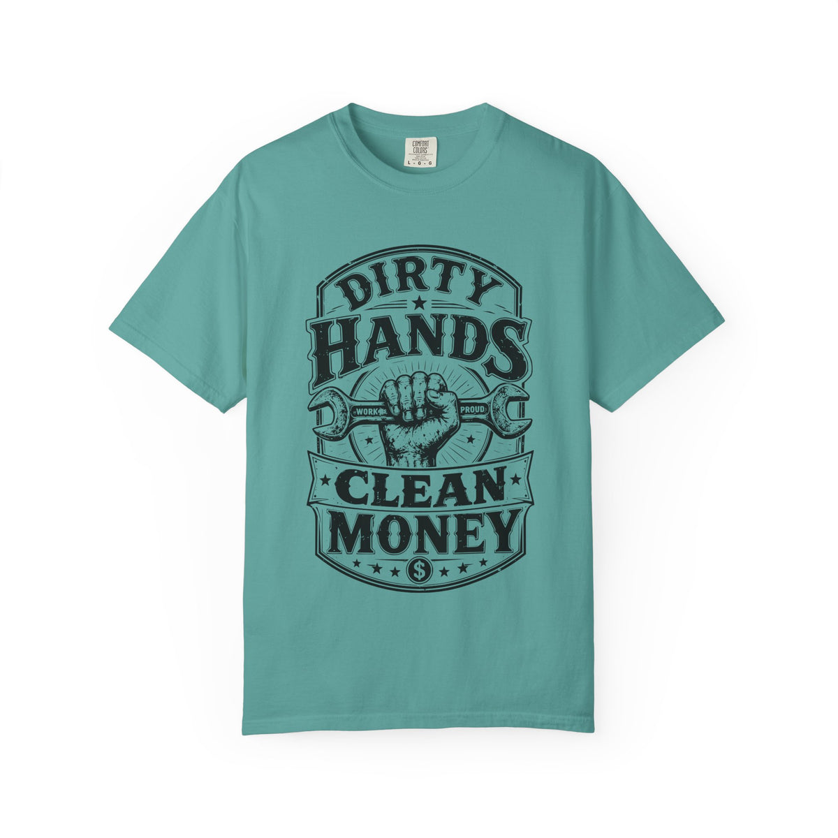 Dirty Hands Clean Money T-Shirt — Vintage Mechanic Wrench Tee for Tradespeople