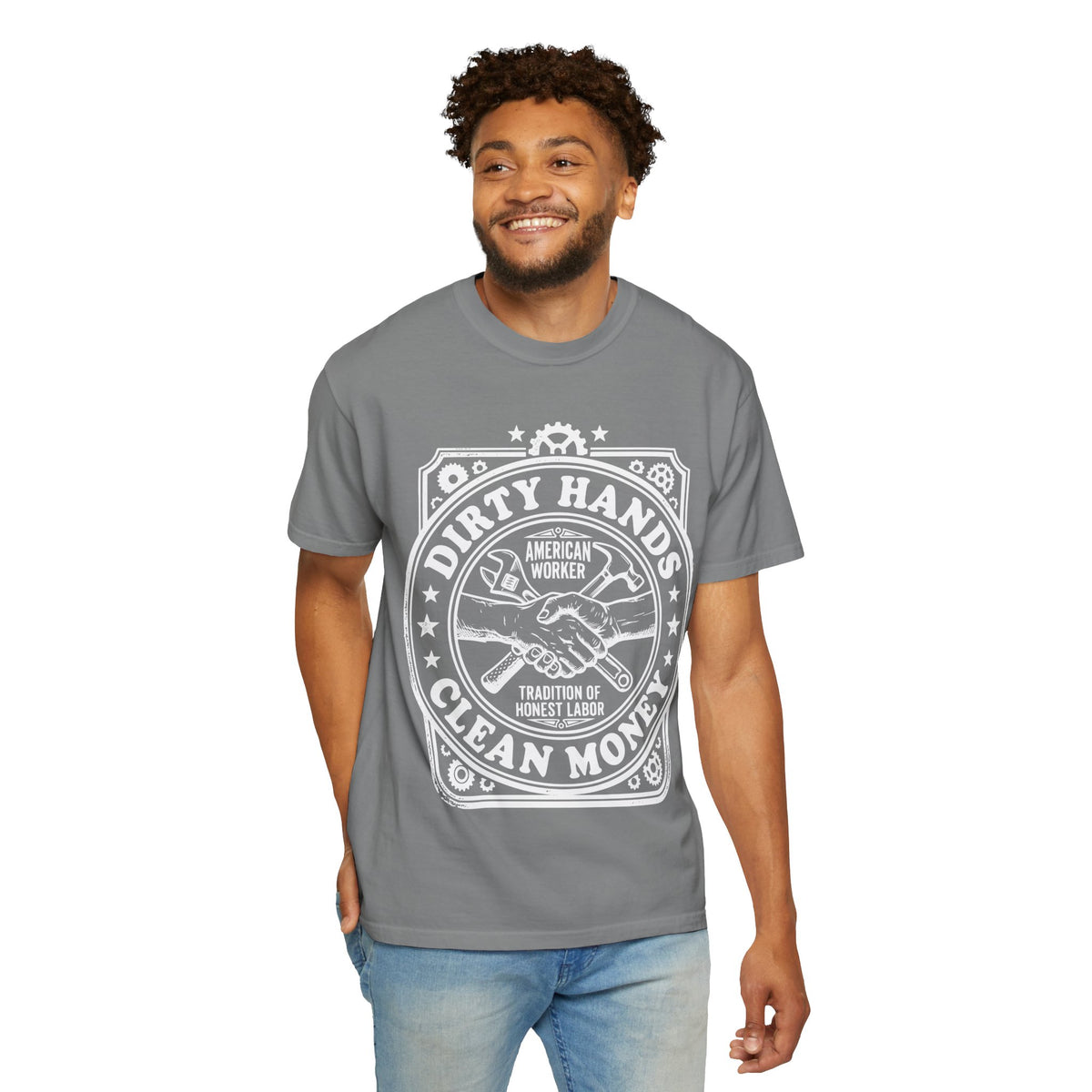 T-Shirt — "Dirty Hands, Clean Money" American Worker Vintage Workwear Tee